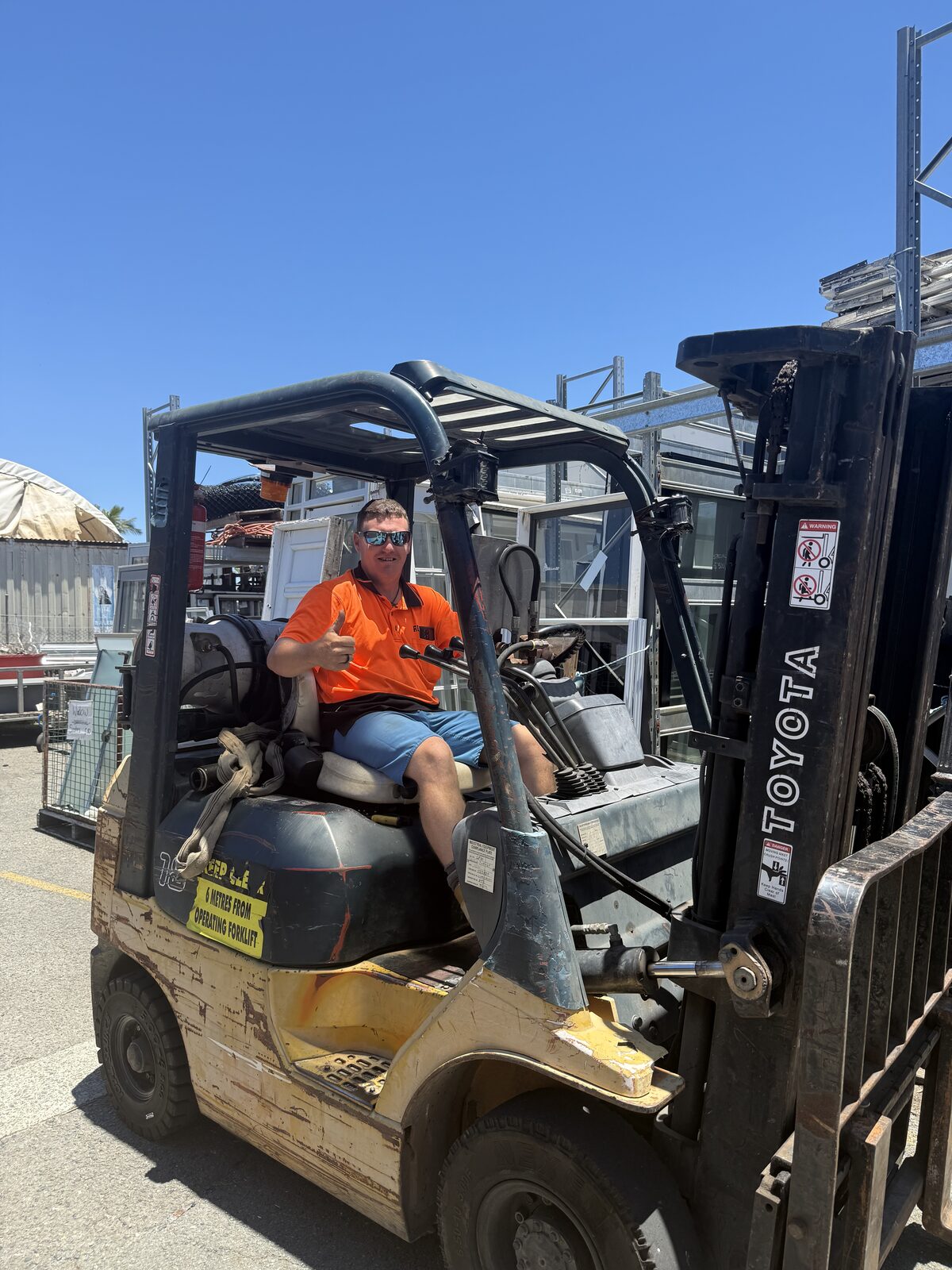 Loading up on the forklift